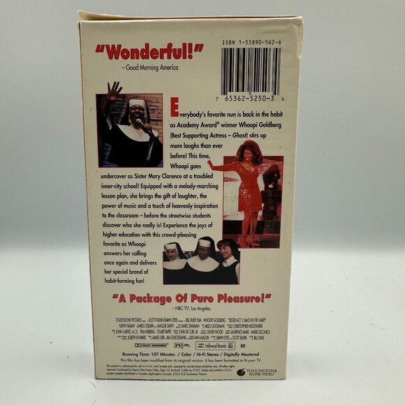 Sister Act 2: Back In The Habit VHS 1993 Whoopi Goldberg Comedy Musical - Picture 2 of 3